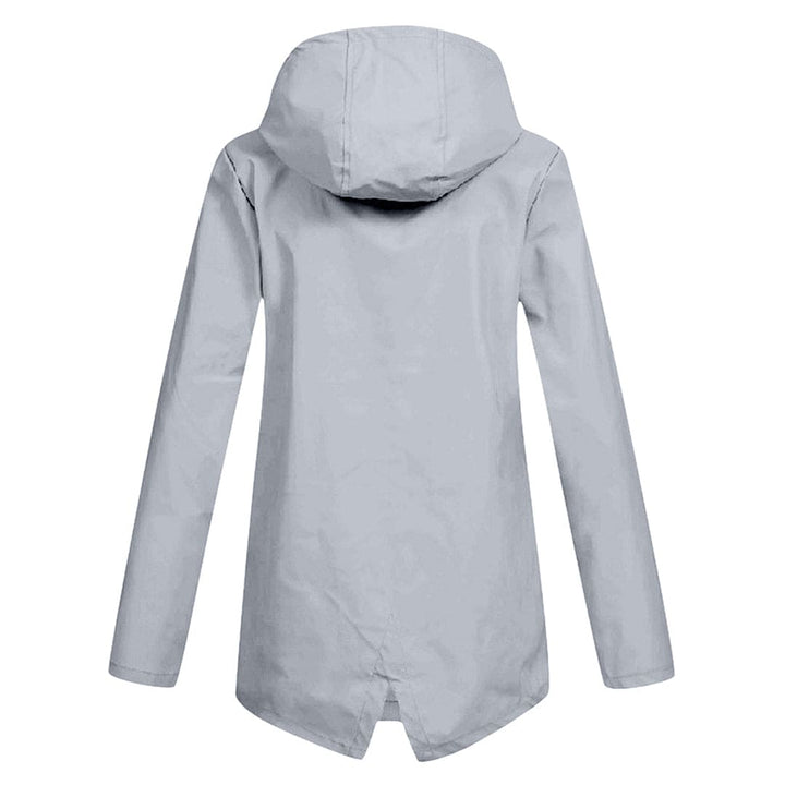 Regenjacke für den Herbst - Wasserdichte Lange Windbreaker mit Kapuze für Damen