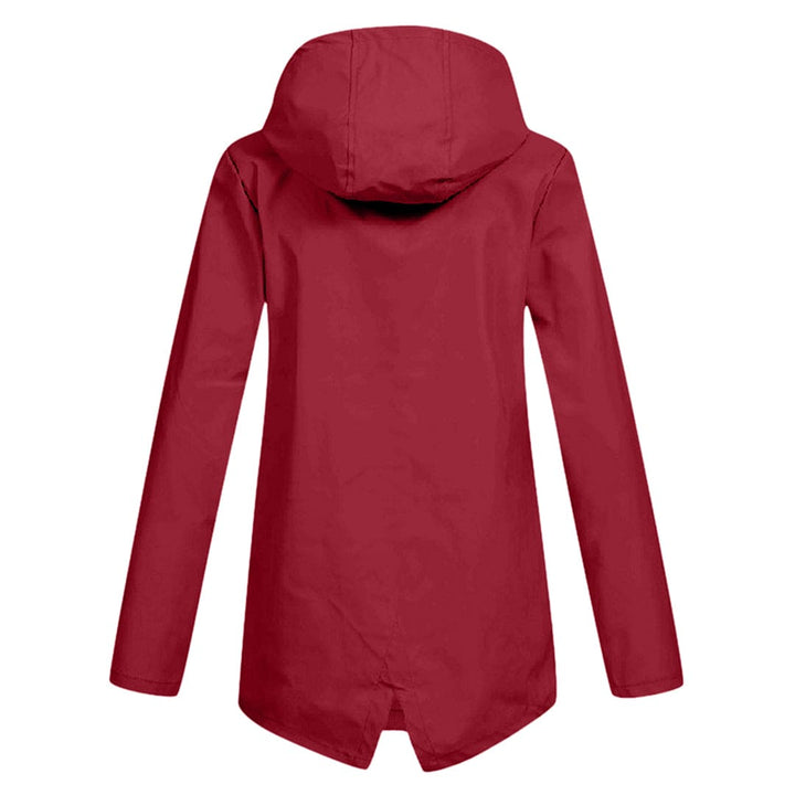 Regenjacke für den Herbst - Wasserdichte Lange Windbreaker mit Kapuze für Damen