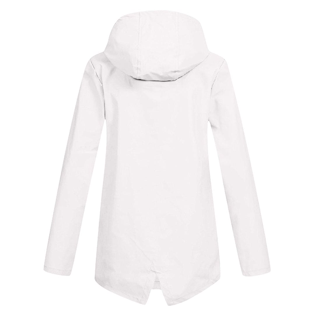 Regenjacke für den Herbst - Wasserdichte Lange Windbreaker mit Kapuze für Damen