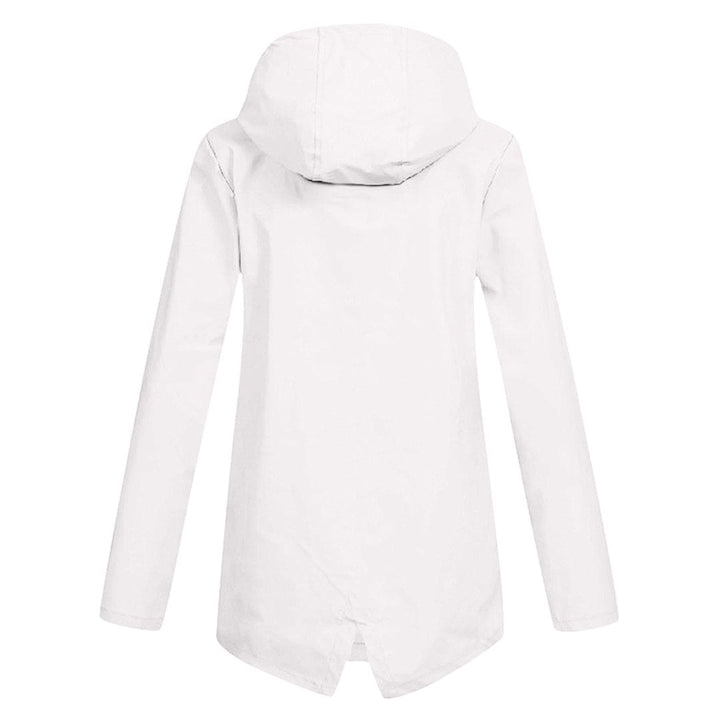 Regenjacke für den Herbst - Wasserdichte Lange Windbreaker mit Kapuze für Damen