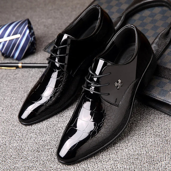 Formele Croco Zwarte Schoenen