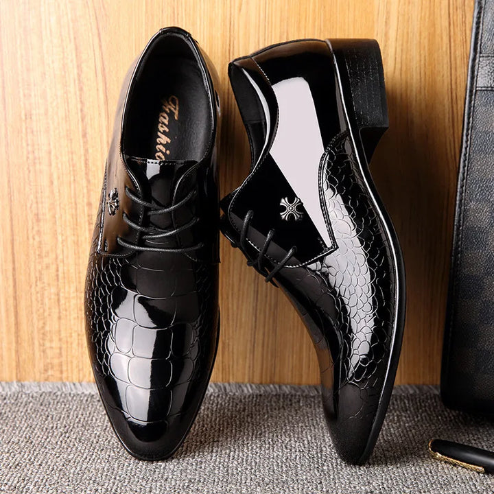 Formele Croco Zwarte Schoenen