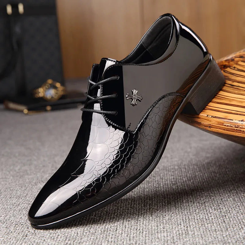 Formele Croco Zwarte Schoenen