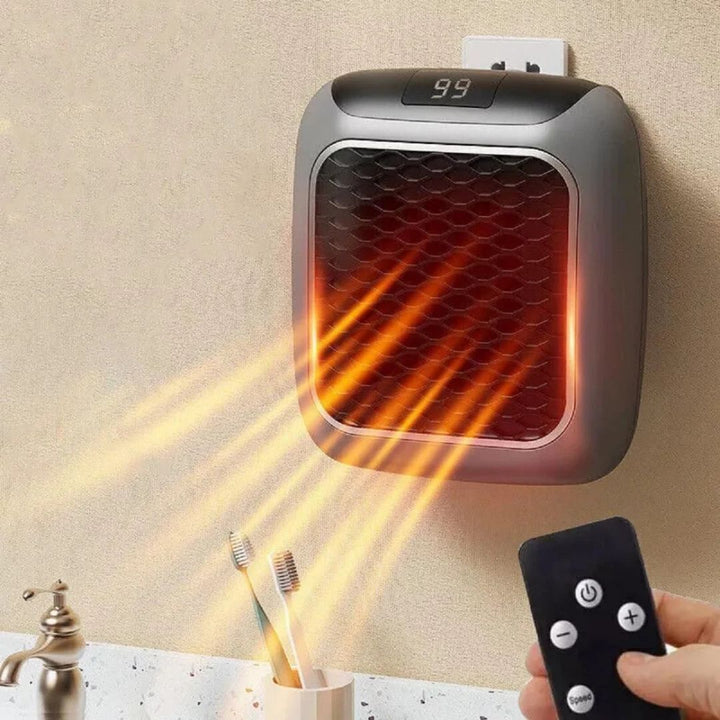 Mini Heizlüfter 800W kompakt schnell - Heizgerät energiesparend Büro Herbst Winter Fernbedienung