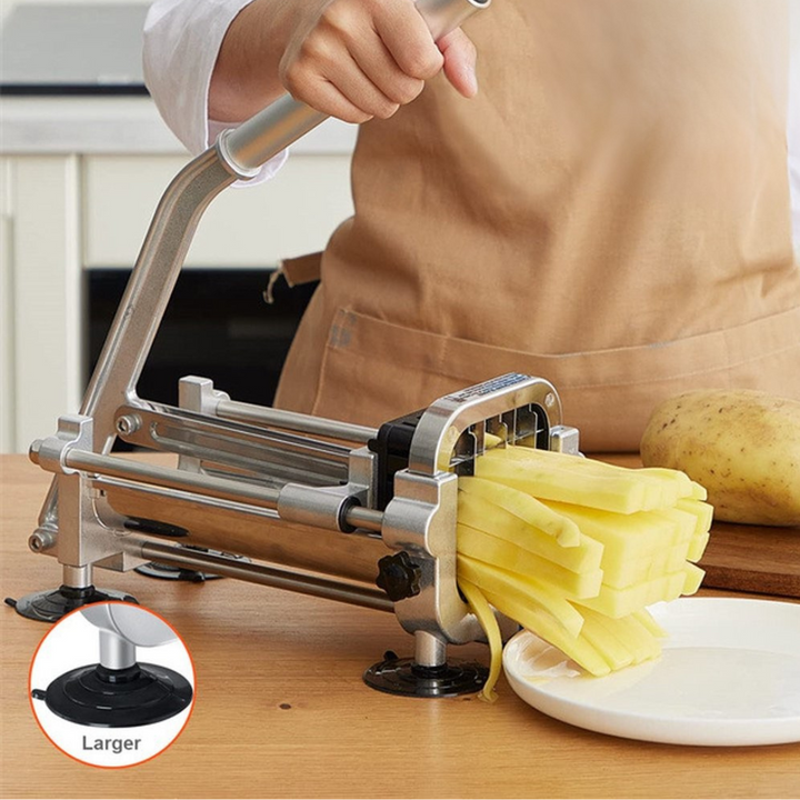 Pommes Schneider Kartoffelschneider Edelstahl - Gemüseschneider Küche Herbst Komfort warme Gerichte