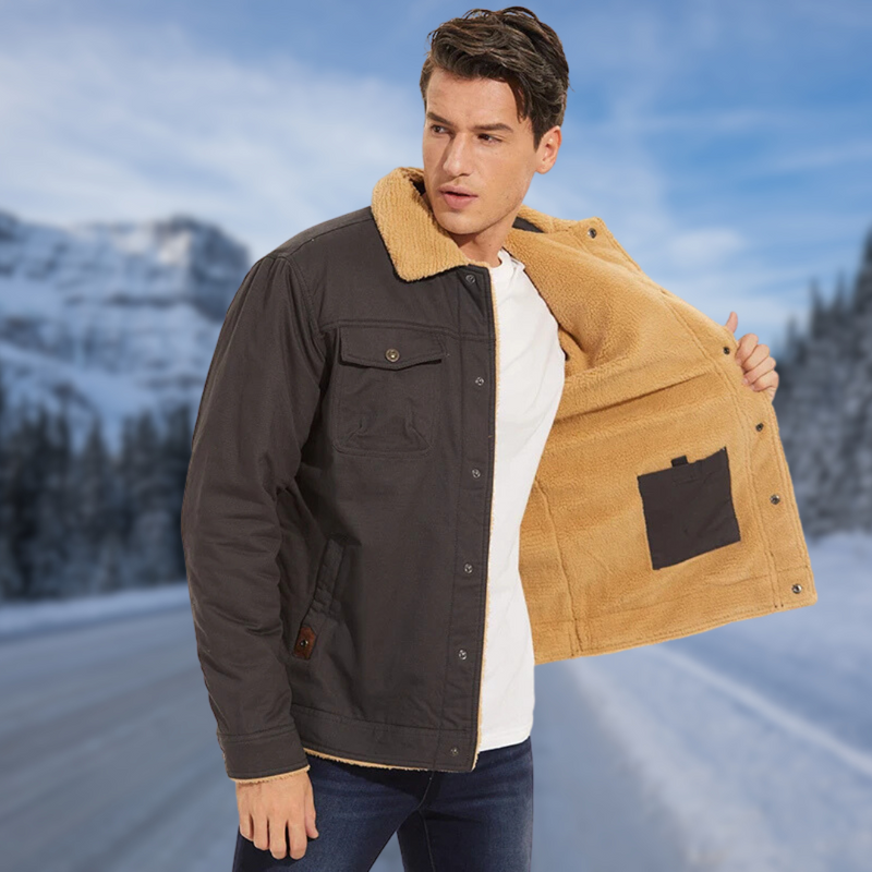 Ganti Bomberjacke | Winter bomberjacke mit Sherpa fleece für Männer