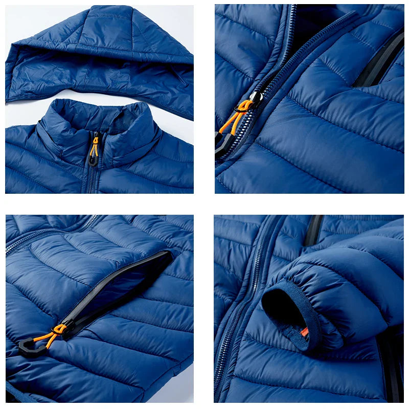 PeakVenture Puffer | Wasserdichte Outdoor-Daunenjacke Winterjacke Herren für Bergtouren