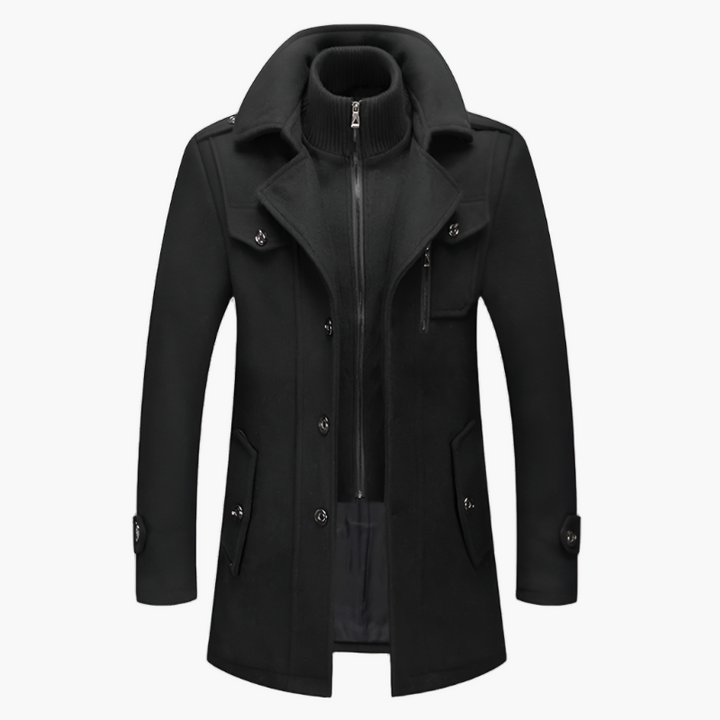 Wollmantel für den Herbst - Premium Lange Wasserfeste Jacke für Herren