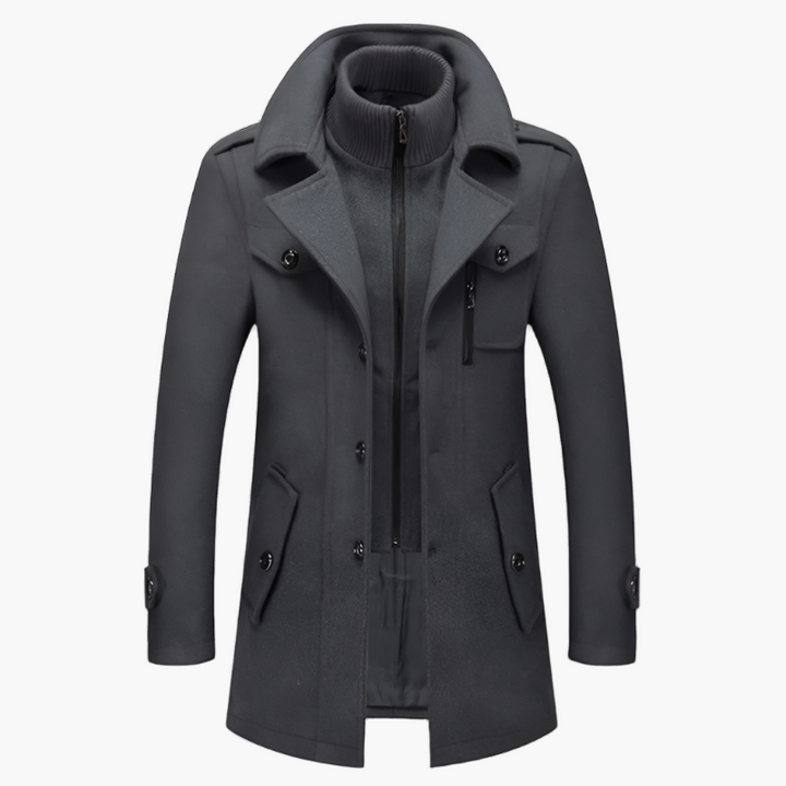 Wollmantel für den Herbst - Premium Lange Wasserfeste Jacke für Herren