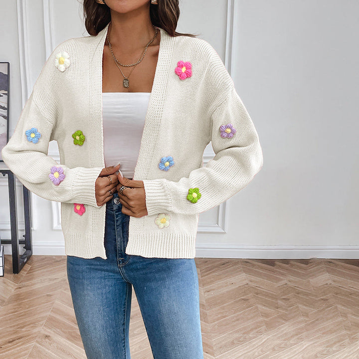 Bersha Flower sommerweste | 3D Floral bestickte damen weste