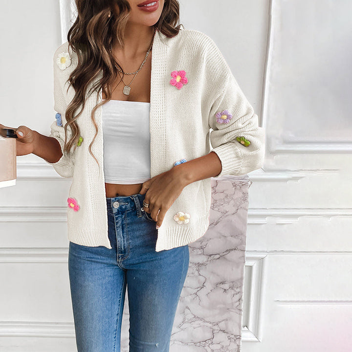 Bersha Flower sommerweste | 3D Floral bestickte damen weste
