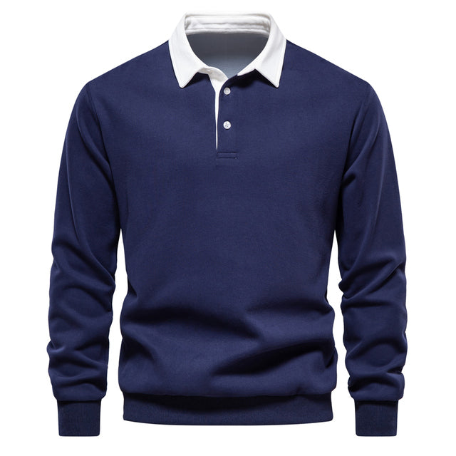 Langarm Polo Shirt für den Herbst - Elegantes Polo Pullover für Herren