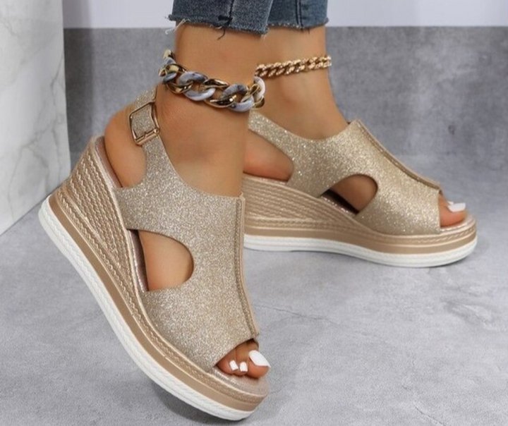 Glenny Sandalen | Trendige bequeme Damen Sandalen mit hohem Absatz