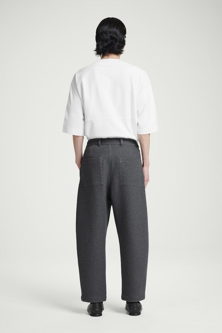Melierte Pleated Stoffhose