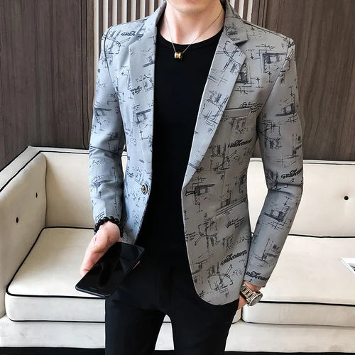 Modern Bedrukte Blazer