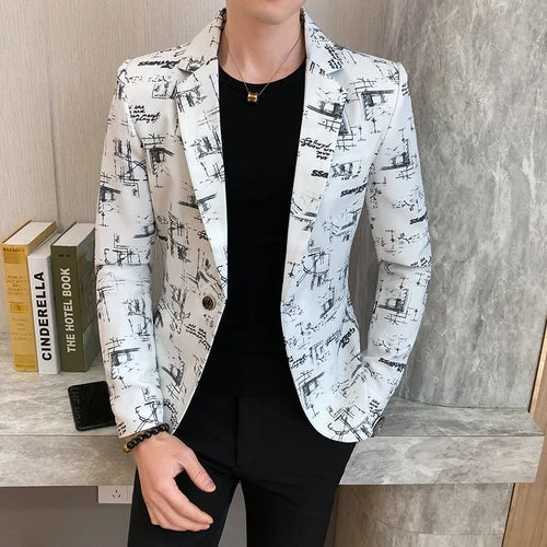 Modern Bedrukte Blazer