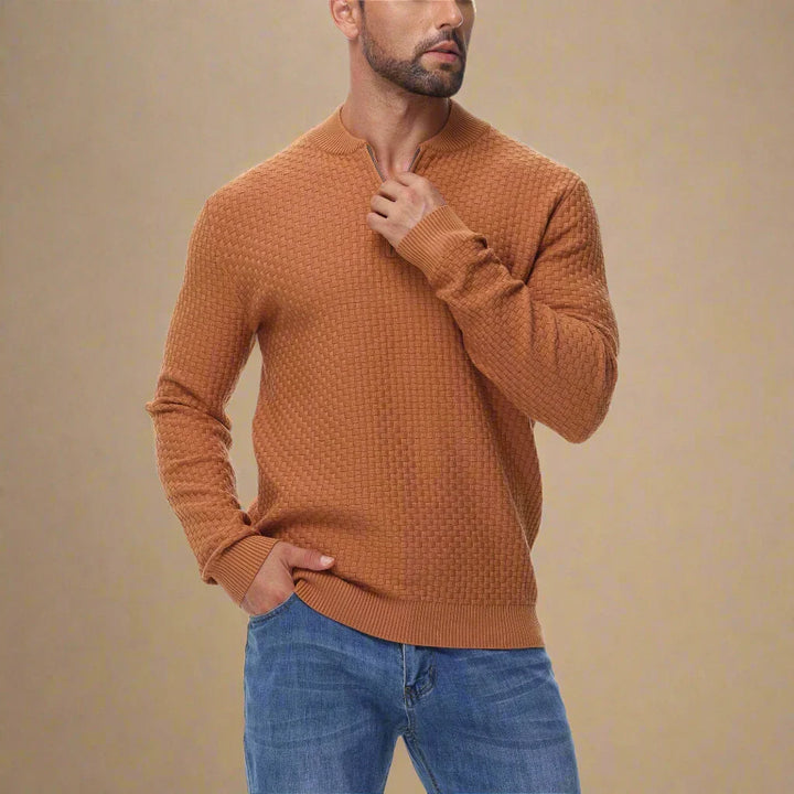 Troyer für den Herbst - Stilvolle Zip Pullover mit Bomberkragen für Herren