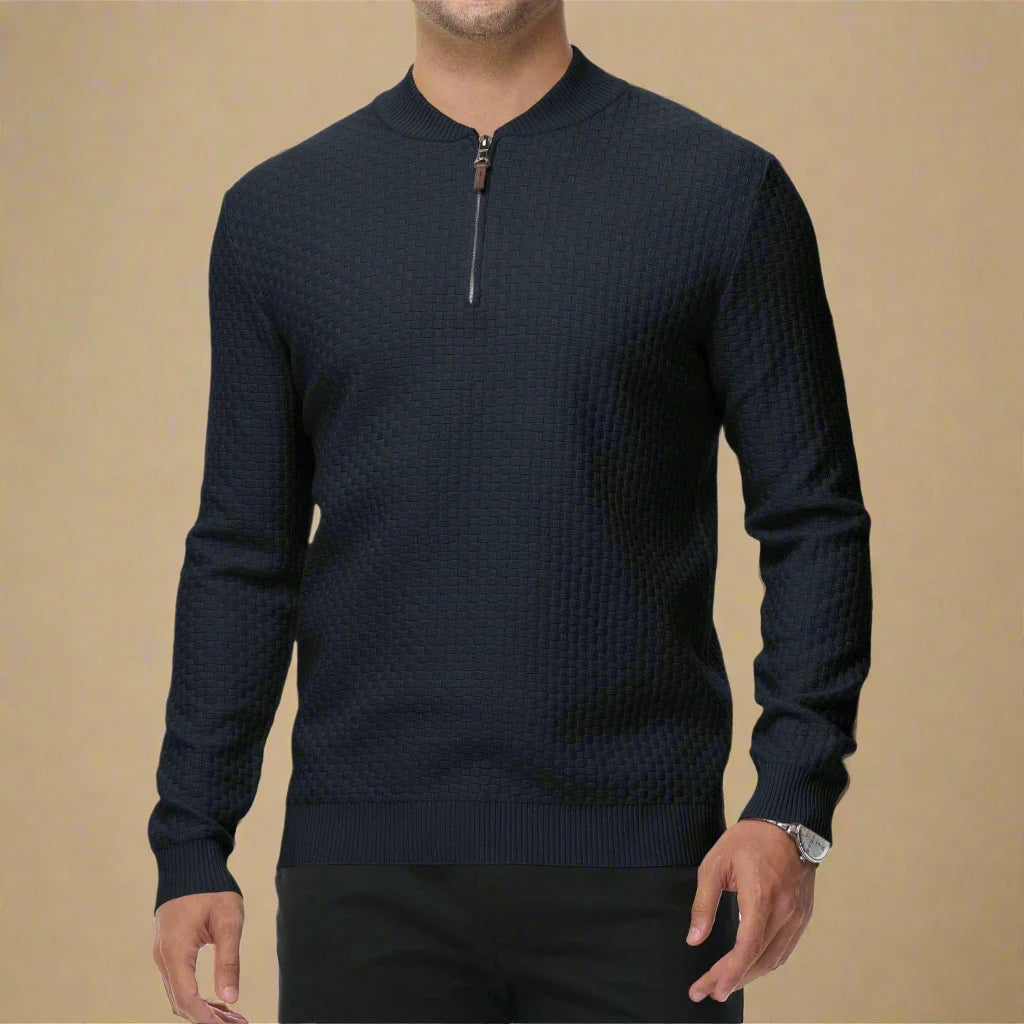 Troyer für den Herbst - Stilvolle Zip Pullover mit Bomberkragen für Herren