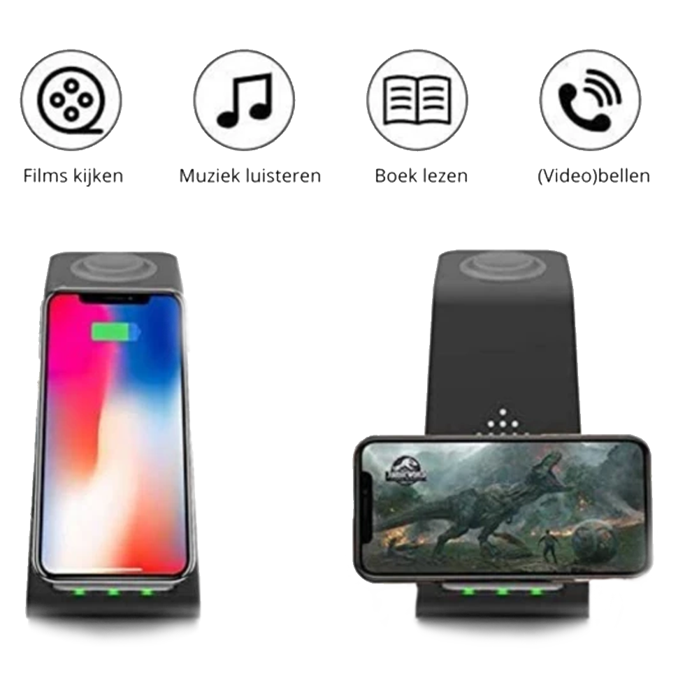 Kabelloses Ladegerät 3-in-1 iPhone Samsung - Drahtlose Ladestation Handy Uhr Kopfhörer Herbst