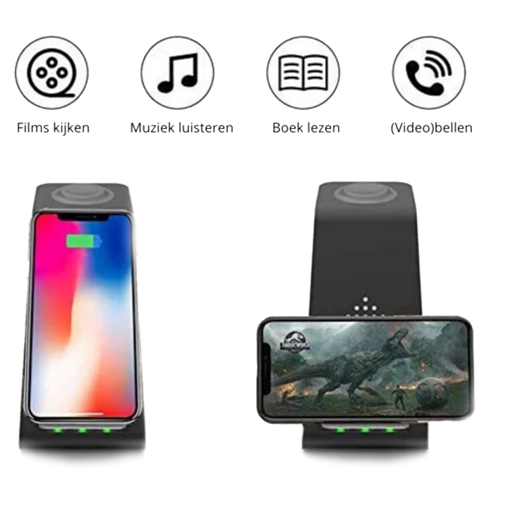 Kabelloses Ladegerät 3-in-1 iPhone Samsung - Drahtlose Ladestation Handy Uhr Kopfhörer Herbst