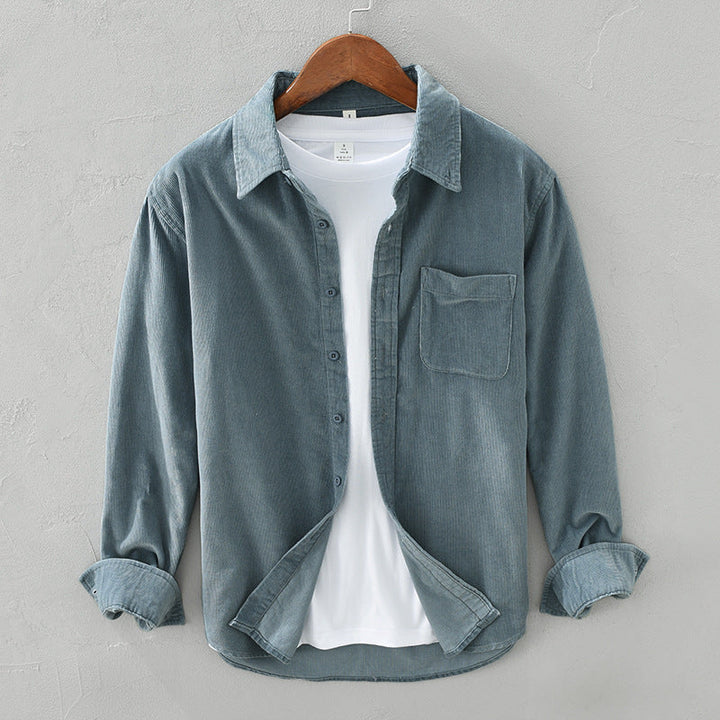 Cordhemd für den Herbst - Retro Casual Hemdjacke für Herren