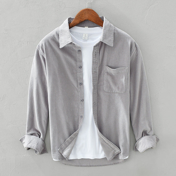 Cordhemd für den Herbst - Retro Casual Hemdjacke für Herren