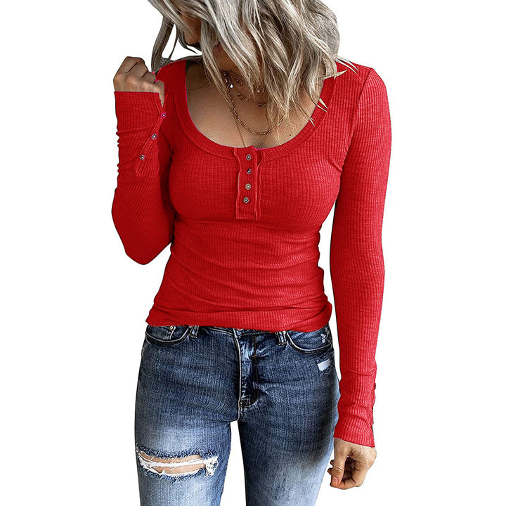 Damen Langarmshirt Bodycon Winter | Figurbetontes Basic Shirt