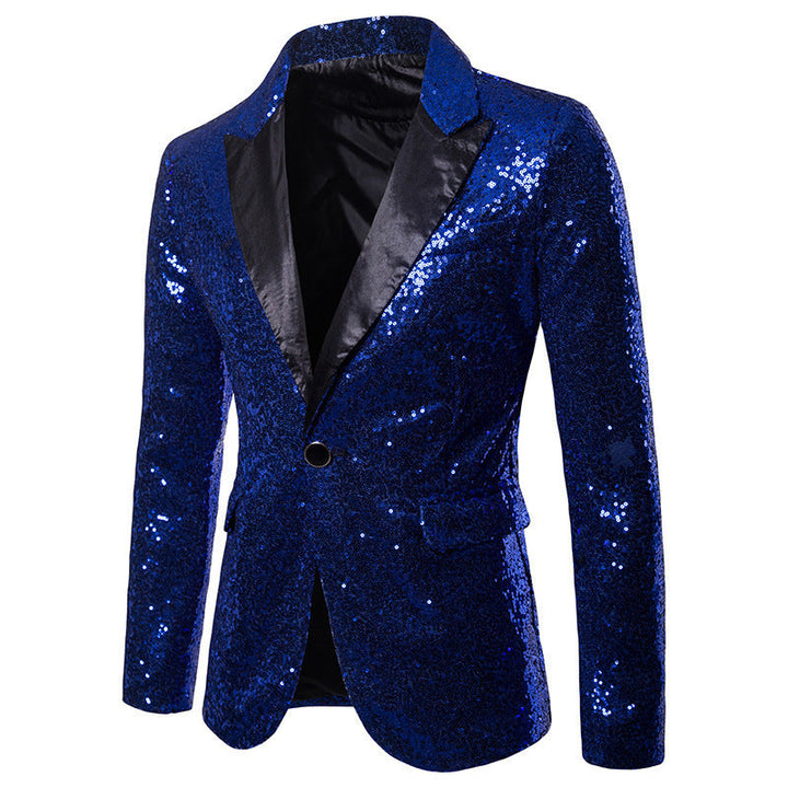 Glitzer Blazer für Feiern - Party Jacke mit Glitzernde Pailletten für Herren