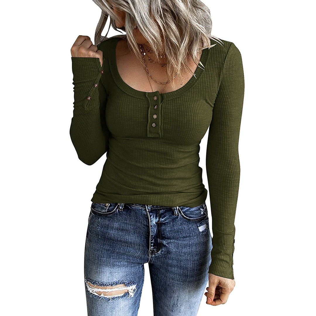 Damen Langarmshirt Bodycon Winter | Figurbetontes Basic Shirt