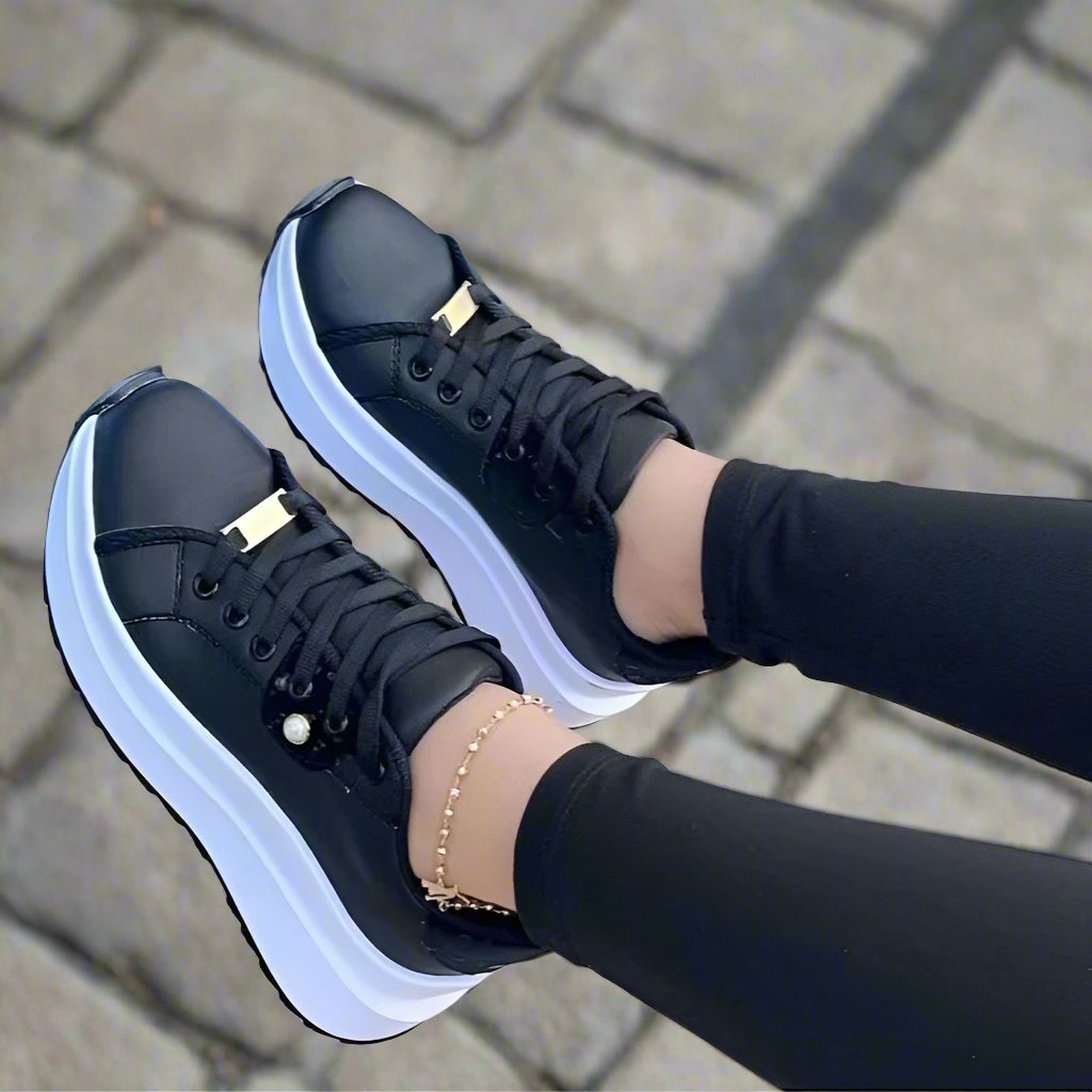 Off Damen Sneaker | Dicke Sohle und streifen