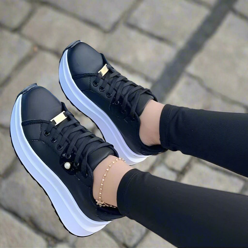 Off Damen Sneaker | Dicke Sohle und streifen