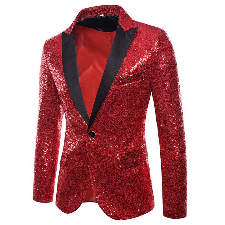 Glitzer Blazer für Feiern - Party Jacke mit Glitzernde Pailletten für Herren
