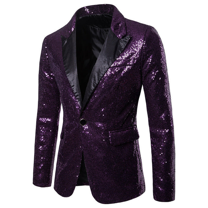 Glitzer Blazer für Feiern - Party Jacke mit Glitzernde Pailletten für Herren