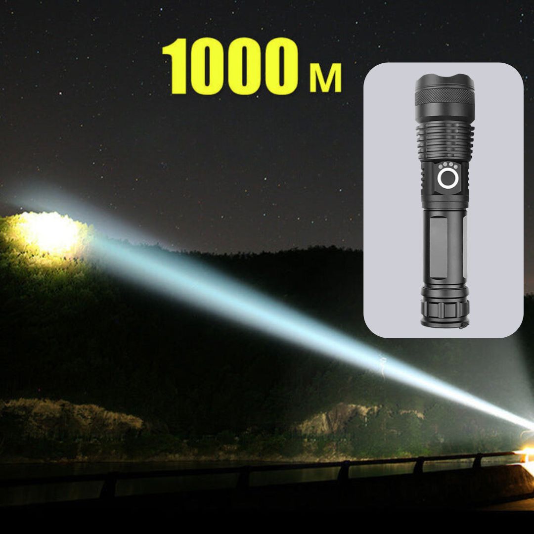 30000-5000 Lumen LED Taschenlampe | Hochleistungsfähige, Wasserdichte Lösung für Extremes Licht