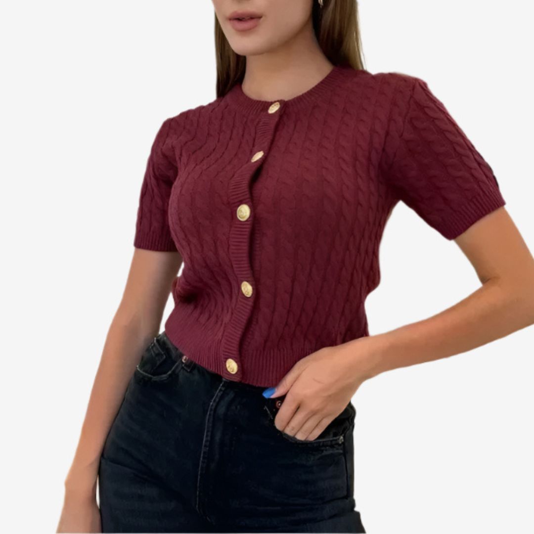 Strickweste für den Herbst - Elegante ärmellose Cardigan mit Knöpfen für Damen