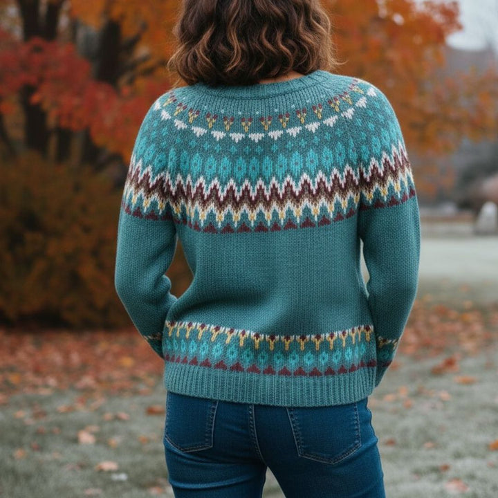 Norwegerpullover für Damen - Superweicher Nordic Strickpulli für den Winter