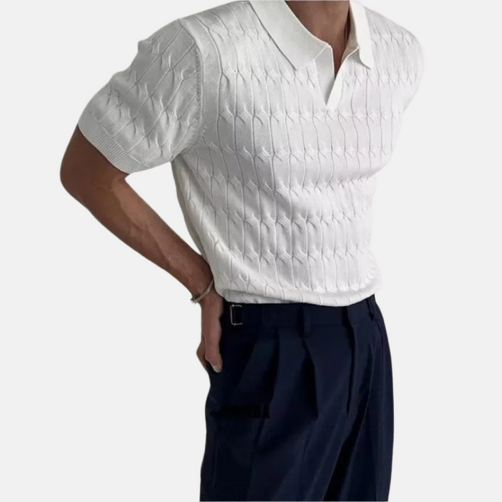 Poloshirt für Herren - Gestricktes Kurzarm-Poloshirt für den Sommer
