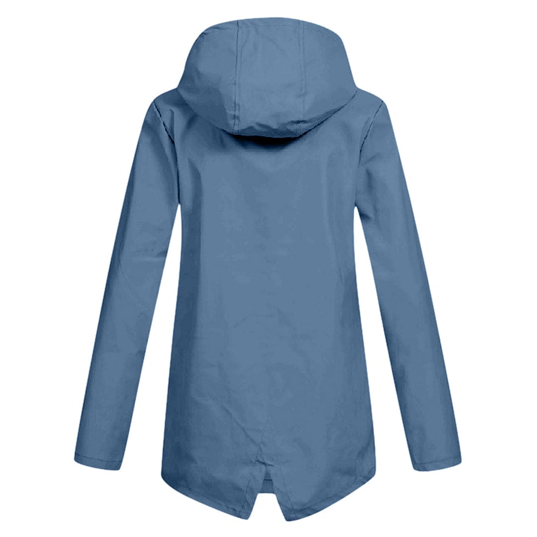 Regenjacke für den Herbst - Wasserdichte Lange Windbreaker mit Kapuze für Damen