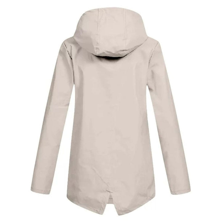 Regenjacke für den Herbst - Wasserdichte Lange Windbreaker mit Kapuze für Damen