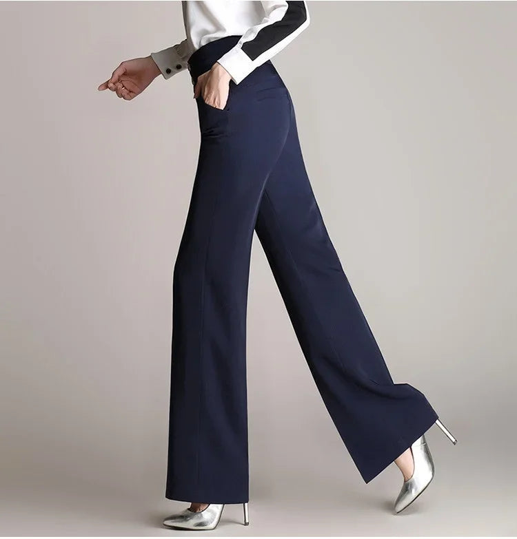 Amy Business-Hose | Stilvolle moderne hoch taillierte lange Damenhose