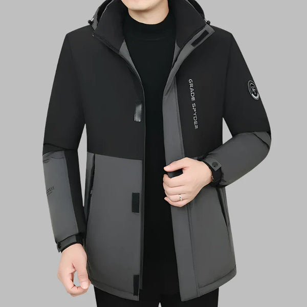 Dinamo Executive Parka | Schicker langer wasserdichter Wintermantel für Herren mit tiefen Taschen