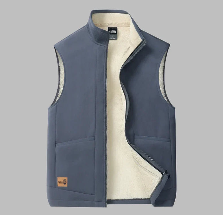 Weste für Herren - Ärmellose Outdoor Weste mit Fleece-Futter