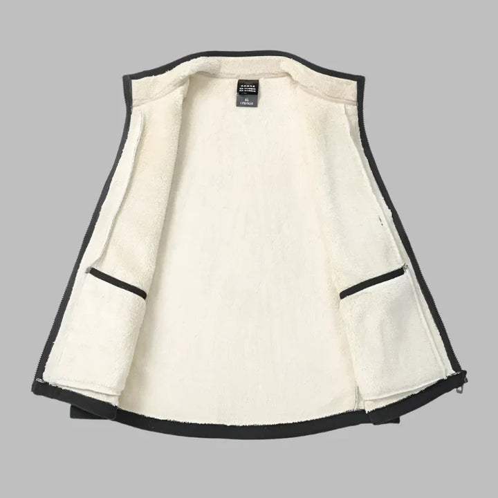 Weste für Herren - Ärmellose Outdoor Weste mit Fleece-Futter