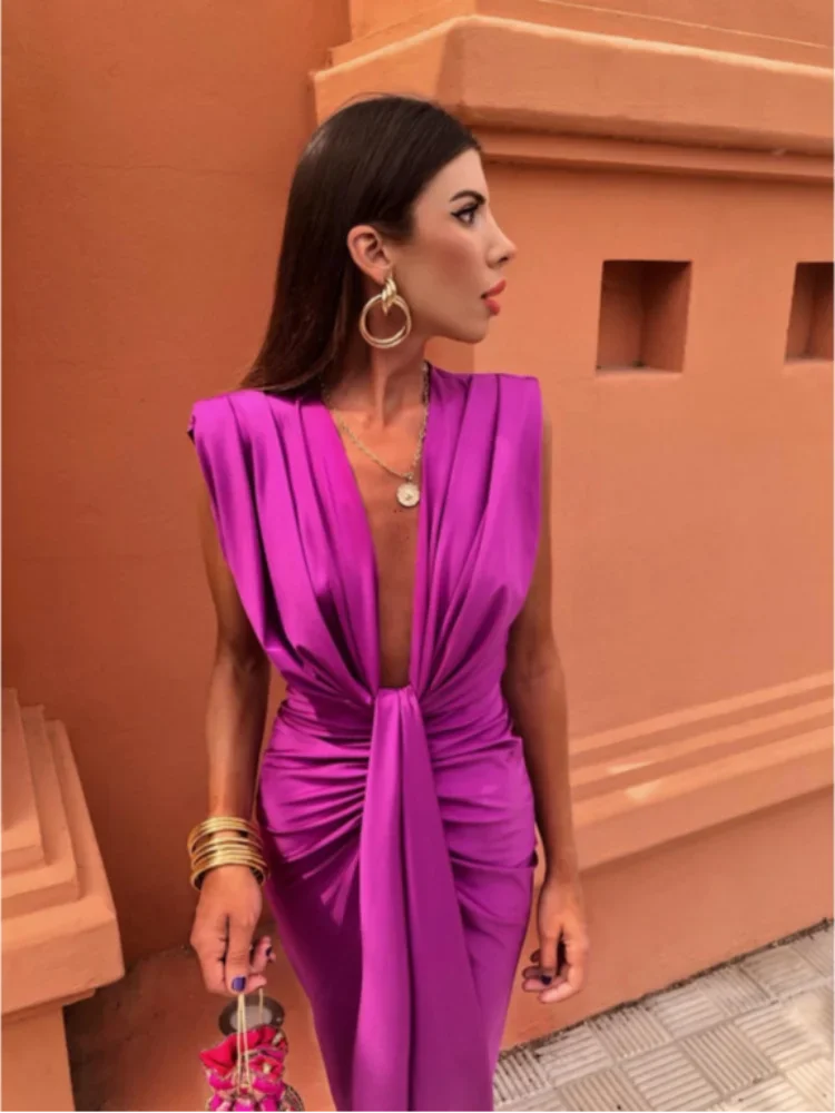 Abendkleid für Damen - Elegantes Cut-Out Maxikleid für Sommer