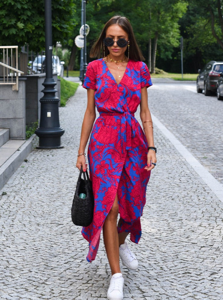 Sommerkleid für Damen - Luftiges geblümtes Maxikleid