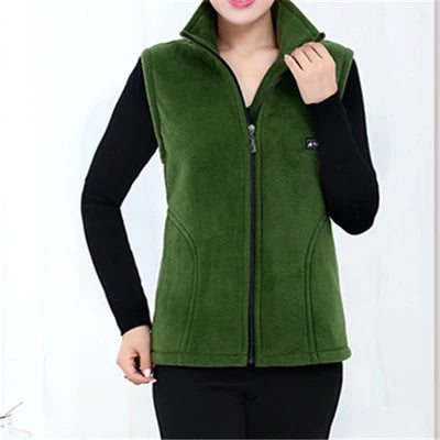 Fleece-Weste für den kalte Tage - Warme Outdoor Weste für Damen