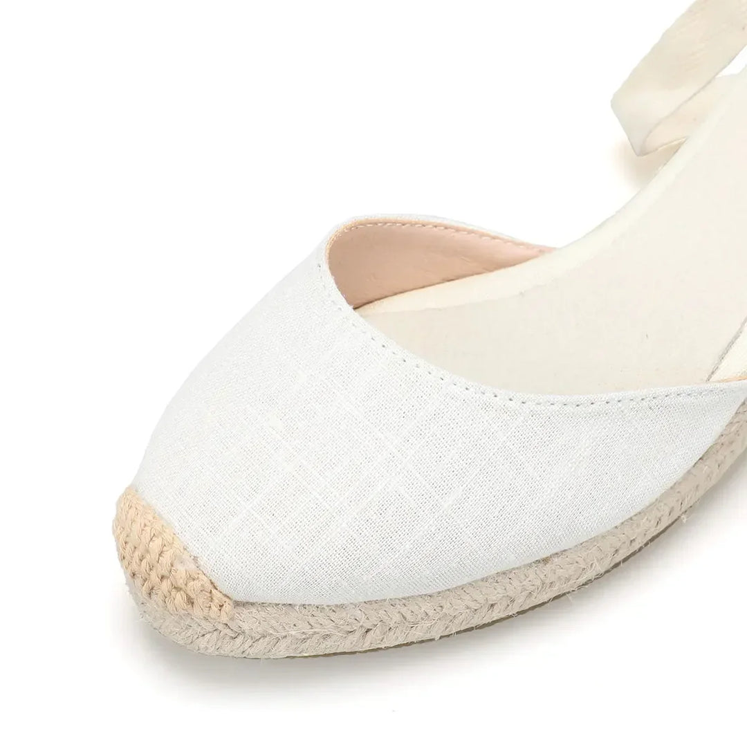 Tônivis Espadrilles Plateau | Bequeme Damen Keilabsatz Schnür-Sandalen für Sommer