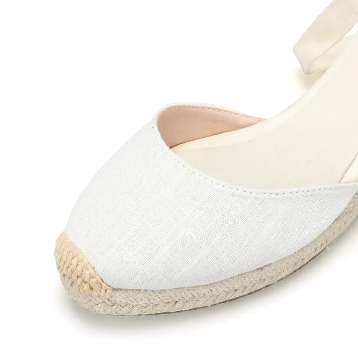 Tônivis Espadrilles Plateau | Bequeme Damen Keilabsatz Schnür-Sandalen für Sommer