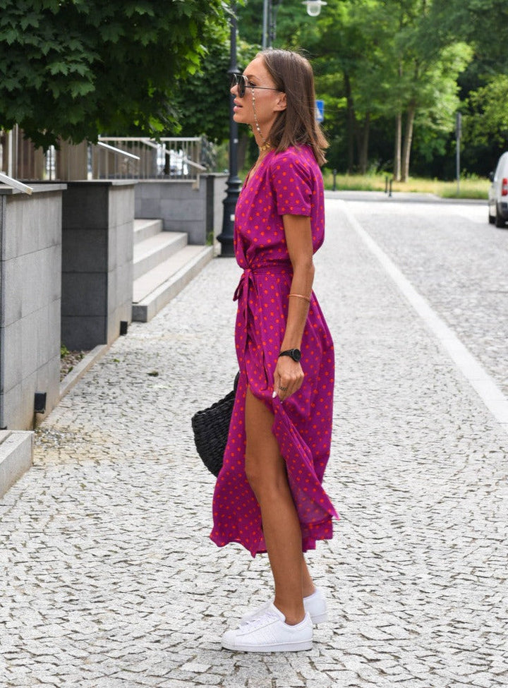 Sommerkleid für Damen - Luftiges geblümtes Maxikleid
