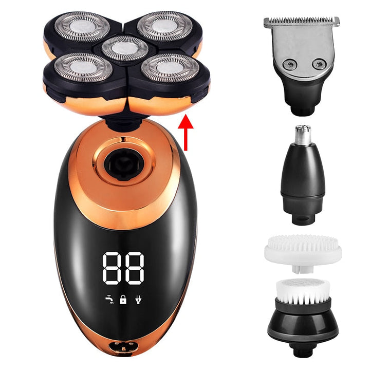 Pro Shaver V2 - Rasierer elektrisch wasserdicht kabellos - Herren Trimmer 4D Bartschneider Glatze Körper Dusche